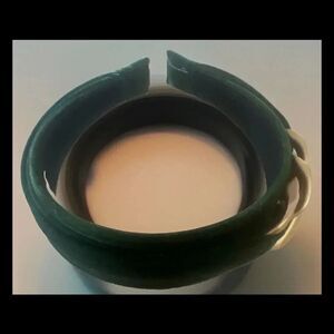 SHIRALEAH CHAIN DETAIL GREEN HEADBAND‎